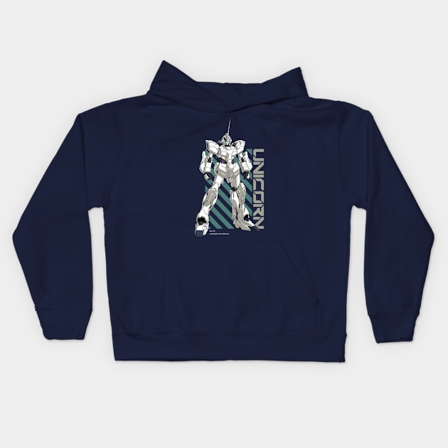 Unicorn Gundam Kids Hoodie by Shapwac12